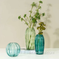 Ljusgrön/blå kaktusvas för heminredning